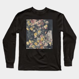 Flowers Design Breakfast Graphic Long Sleeve T-Shirt